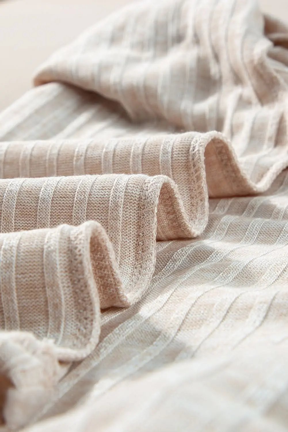 Chic khaki ribbed knit two-piece set - Love Salve